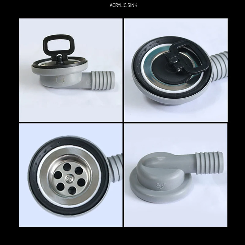 

RV pull-out sink portable pull-out kitchen 304 stainless steel with pulse ignition gas stove with drawer