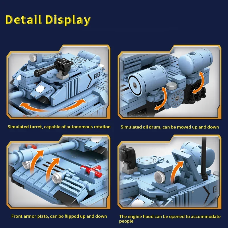 Puzzle Toys Machine Model Tank Building Blocks Kit Vehicle Bricks Children Intelligence Assembled Toys For Boys Christmas Gifts