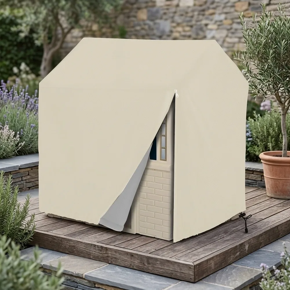 Waterproof Playhouse Cover Outdoor Use Constructed from 210D Oxford Fabric with Secure Drawstring Closure Waterproof