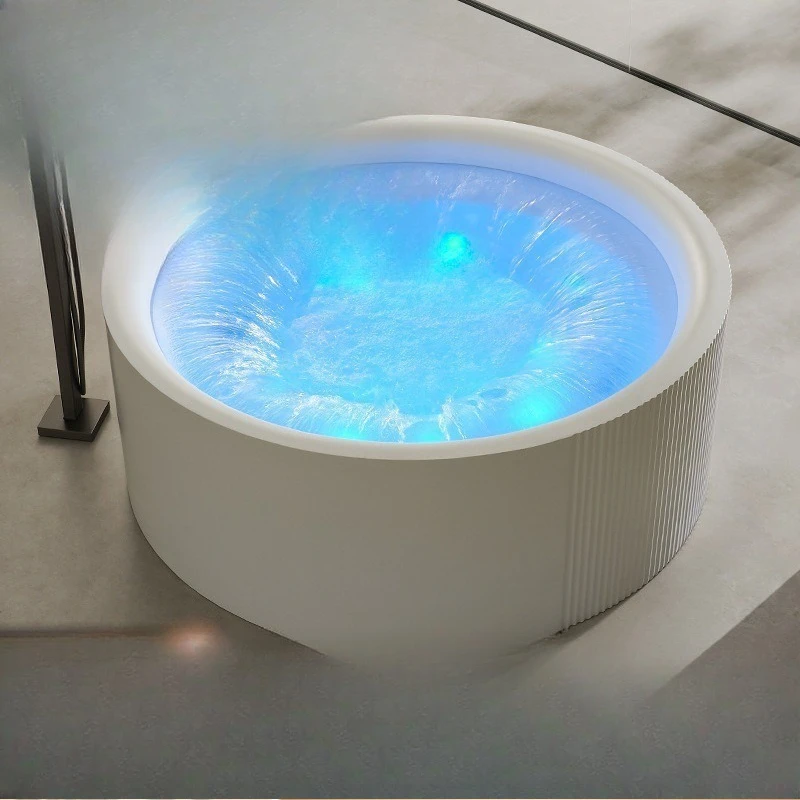 

Acrylic Jacuzzi Great Waterfall Surf Bubble Household Independent Round Double Bath Source Factory