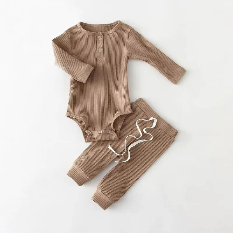 Baby Boy Suits for Spring Summer Cotton Infant Homewear Bodysuit + Pants Newborn Boy Clothes Set