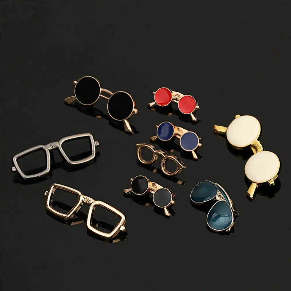 

Multicolor Clothing Sunglasses Shape Shirt Jackets Suit Accessories Brooch Collar Pins Badge Glasses Brooch
