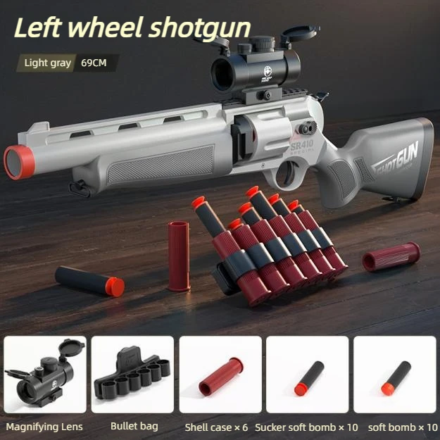 Pistola giocattolo Revolver Soft Bullet per un intrattenimento sicuro Revolver con design Soft Bullet - Sicura per un divertimento infinito