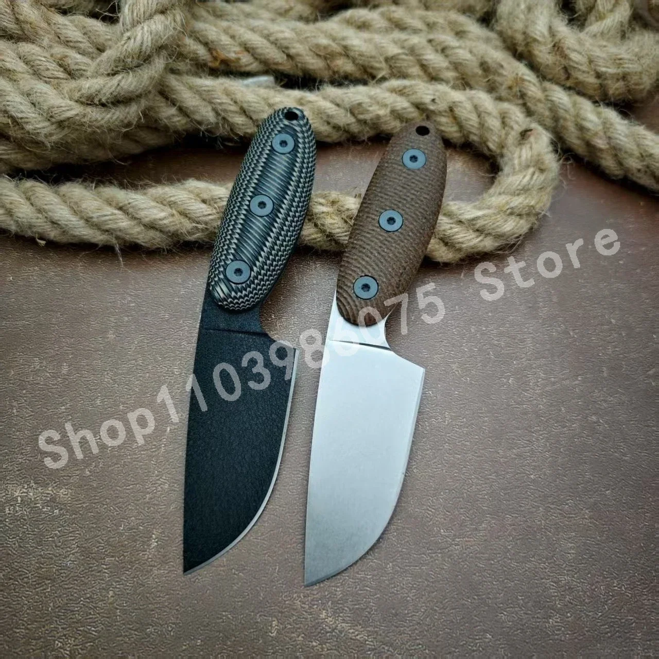 Couteau d'auto-défense extérieur D2 haute dureté ES-S, manche G10, couteau de chasse tactique d'auto-défense de Camping avec plusieurs outils