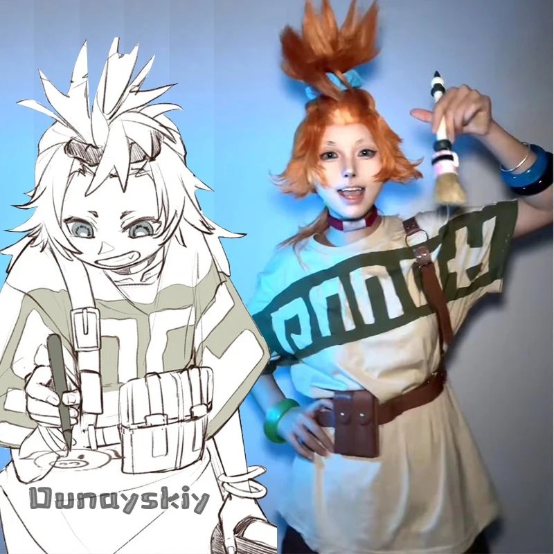

aBNNS*Cosplay GACHIAKUTA Remlin Costume Remlin Character Pinafore Dress Anime Halloween Theme Clothing And Accessories Suit