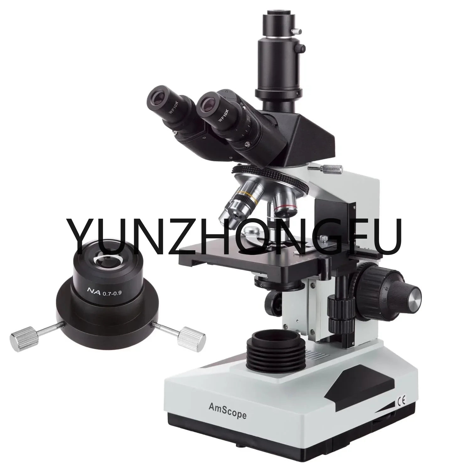 Amscope 40X-2000X 20W Halogen Simul-Focal Trinocular Darkfield Microscope w/ 3D Mechanical Stage--Or Ship from the Netherlands