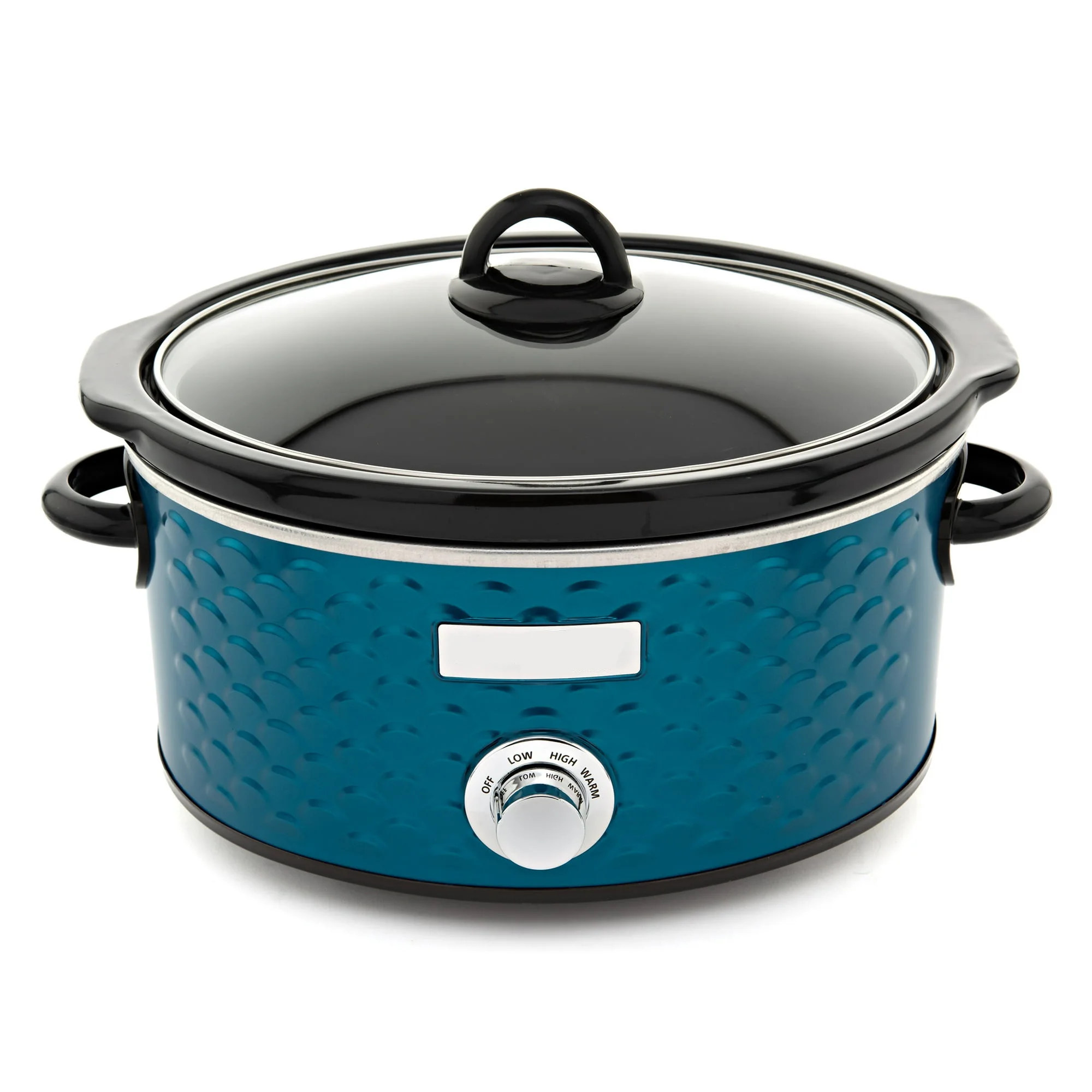 Scallop Pattern 4.5 Quart Slow Cooker in Blue