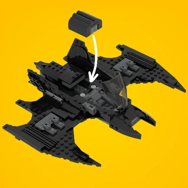 Moc 빌딩 벽돌 유명한 박쥐 영화 모델 슈퍼 Batfighter 기술 모듈 형 블록 선물 어린이를위한 장난감 DIY 세트 조립