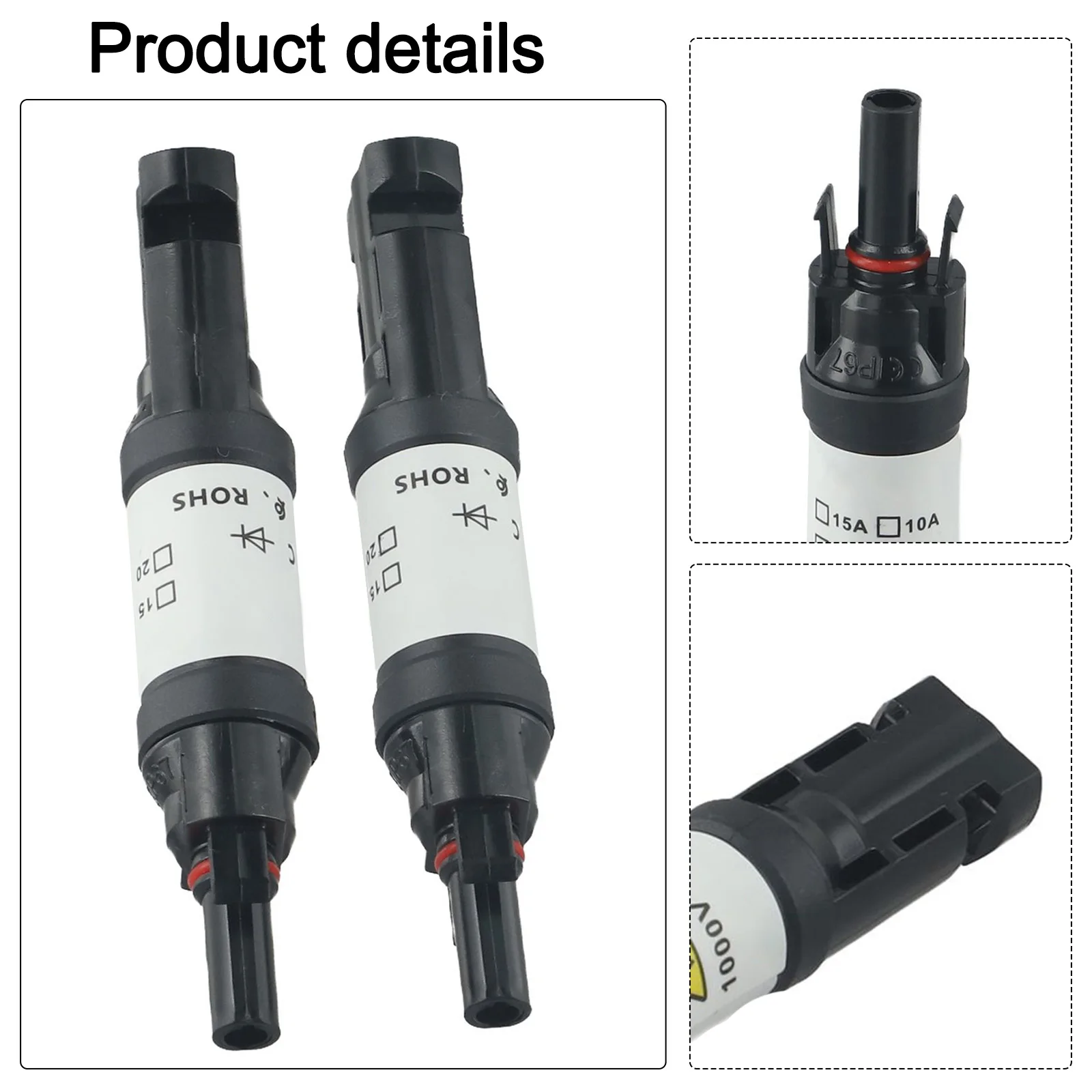 High Strength 30A Photovoltaic Diode Connector for Solar Panels Waterproof and Dustproof with Multi Point Connection Capability
