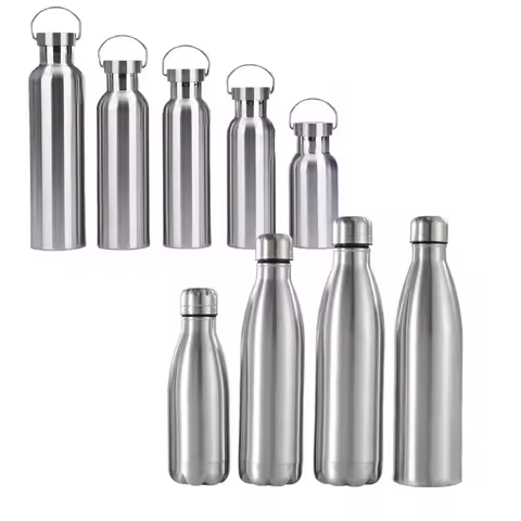 Stainless Steel Water Bottle 1 Liter Free Shipping Items, Drink Bottle for Sport Travel Cups, 5... product image