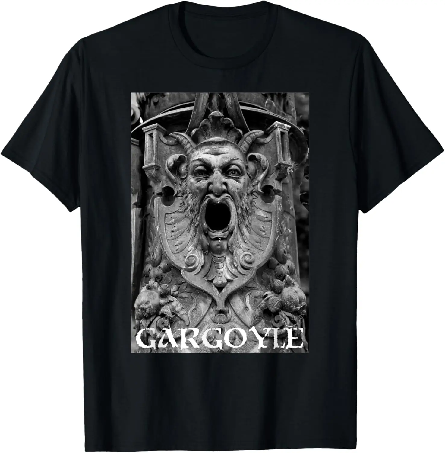 Gargoyle Protective Demon T-Shirt Gothic Carving Tee Shirt