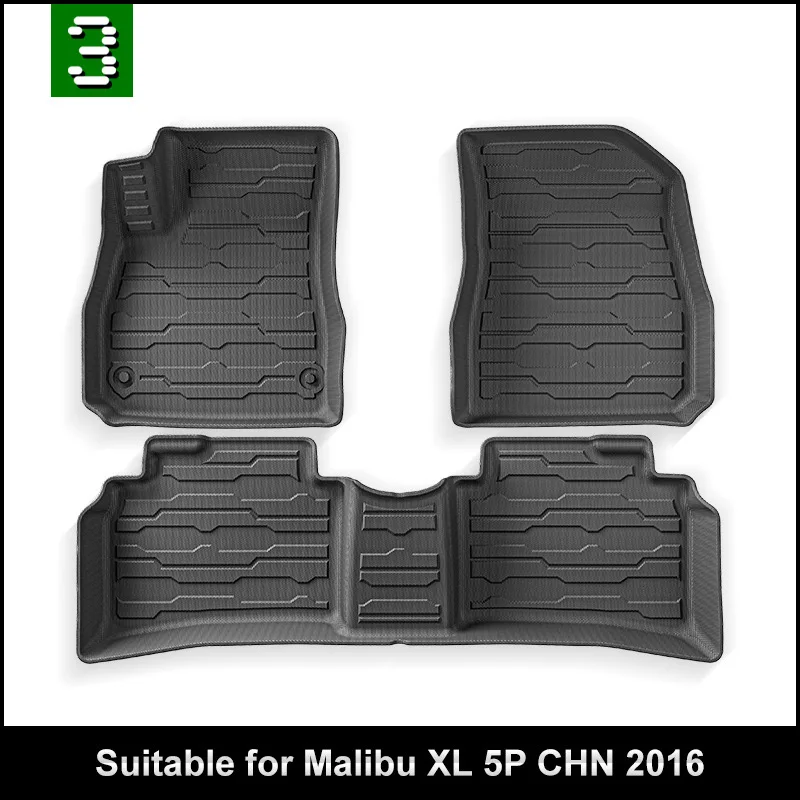 

For Chevrolet Malibu 2016-2023 Car Trunk Mats TPE Foot Mats All Weather Anti-Slip Rear Trunk Pads Cargo Liner Anti Dirty Pads