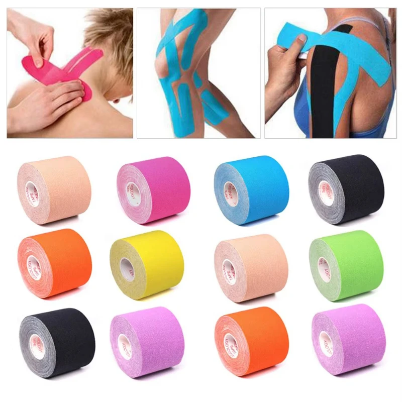 

1/6pcs Tapes Kinesio Elastic Bandage Knee Pads Tapes Kinesiology Support Pads Sports Self-Adhesive Venda Kinesiotape Bandage