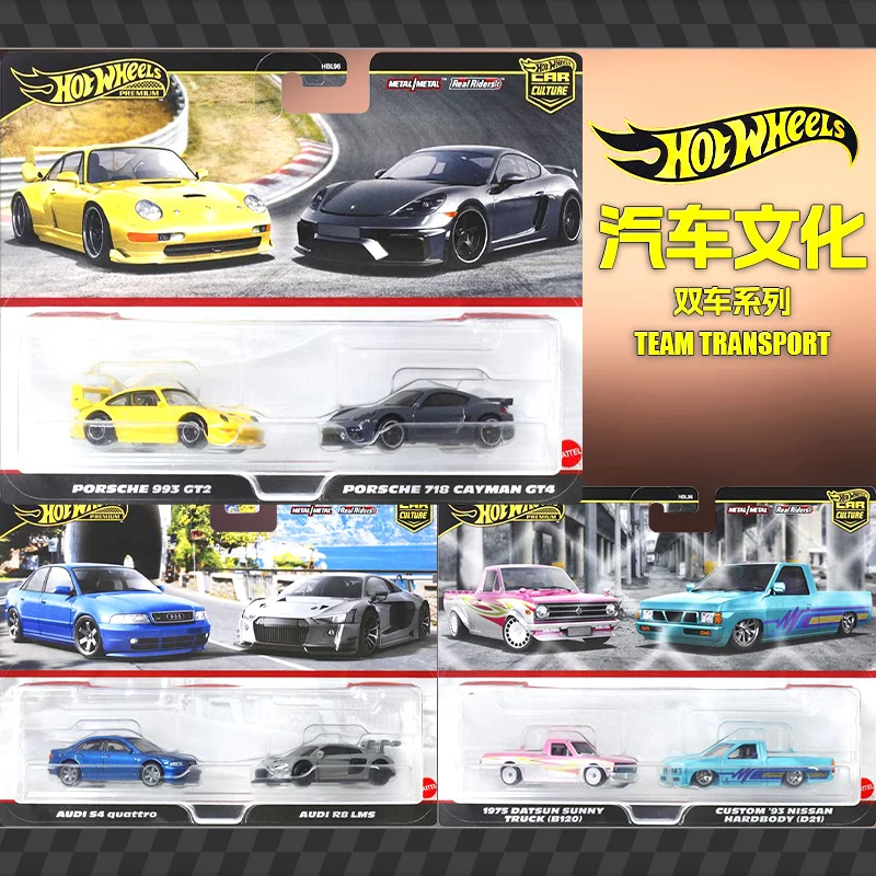 

Hot Wheels 993 GT2 and 718 CAYMAN GT4 metal diecast toys car models toys for boys collection model car 2025 1/64 HBL96
