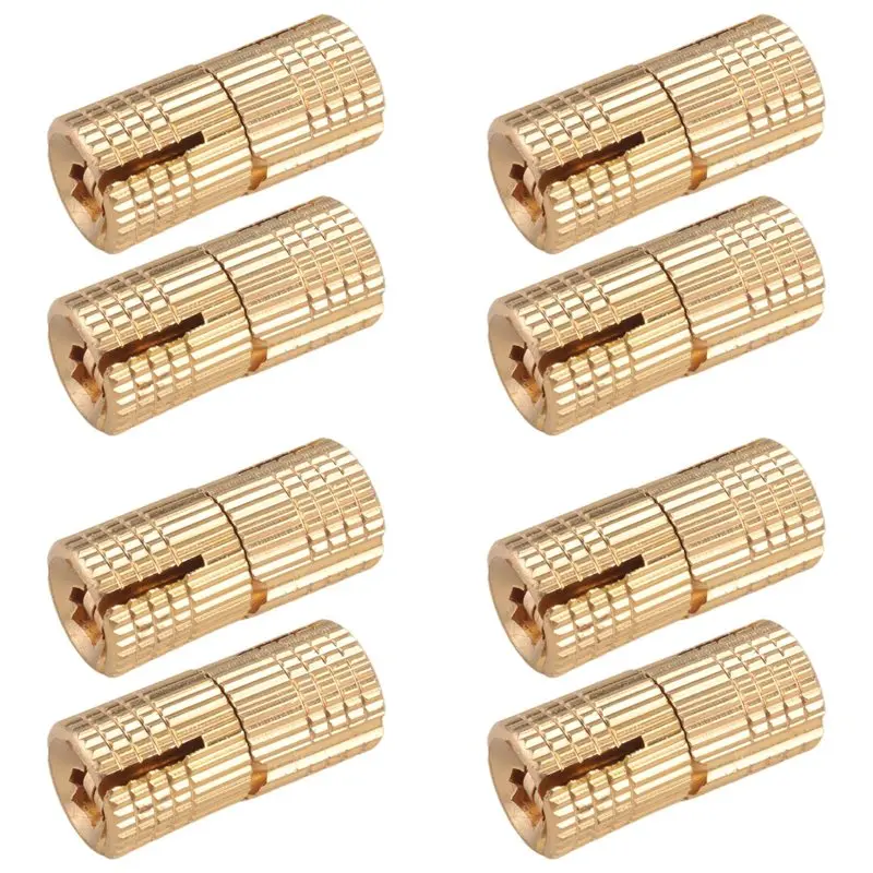 Hot SV-8Pcs 10 Mm Brass Barrel Hinges,180 Degree Opening Angle Concealed Furniture Hinges For DIY Jewelry Box Hand Craft