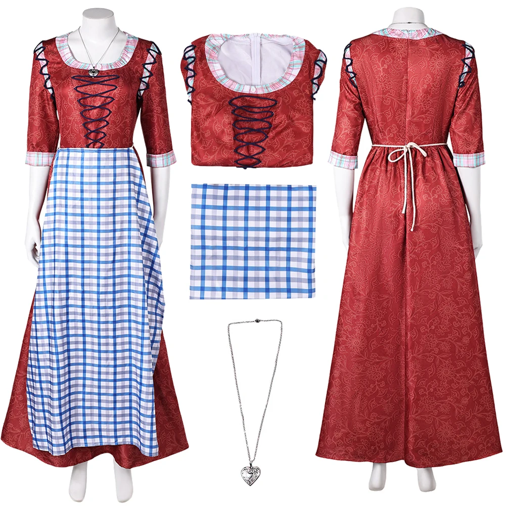 

Фильмы мультфильм принцесса Белоснежка косплей костюм фартук платье ожерелье бал женская униформа Хэллоуин карнавал костюмы для ролевых игр