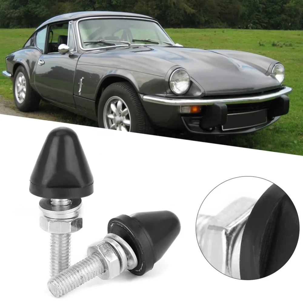 2PCS Black Bonnet Buffer Anti-Rattle Anti-Vibration Hood Support Bracket for Herald / Vitesse / GT6 / TR5 / TR6 / Bond Equipe