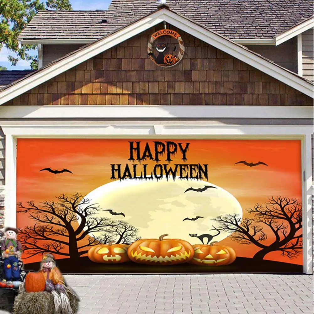 Halloween Home Decor Halloween Backdrop Spooky Halloween Garage Door Decorations Fine Workmanship Indoor/outdoor Party for Home