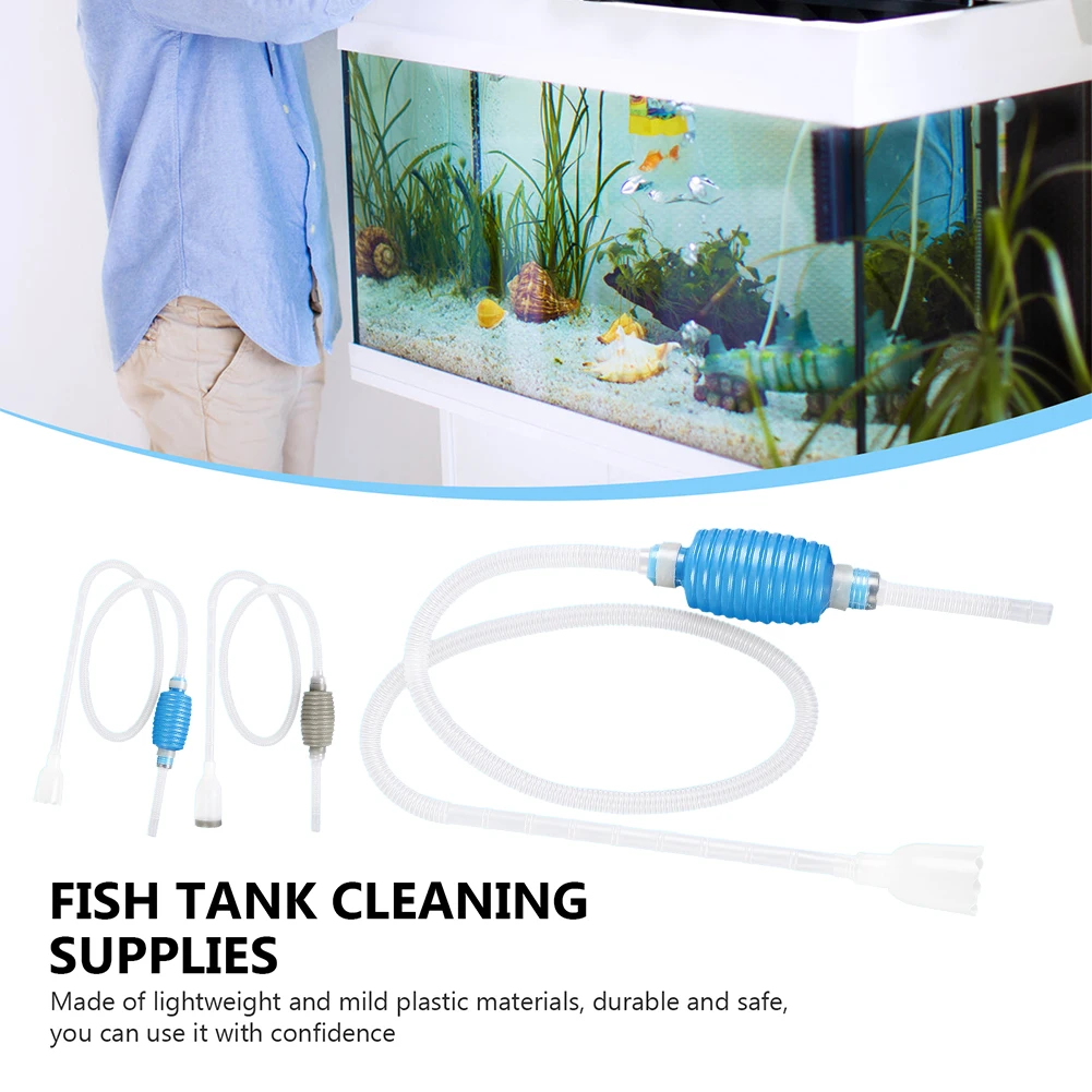 

Handheld Aquarium Gravel Cleaner, Siphon Pump with Filter Nozzle, Water Changer, Air Pump, Cleaning Accessories, 1.5m