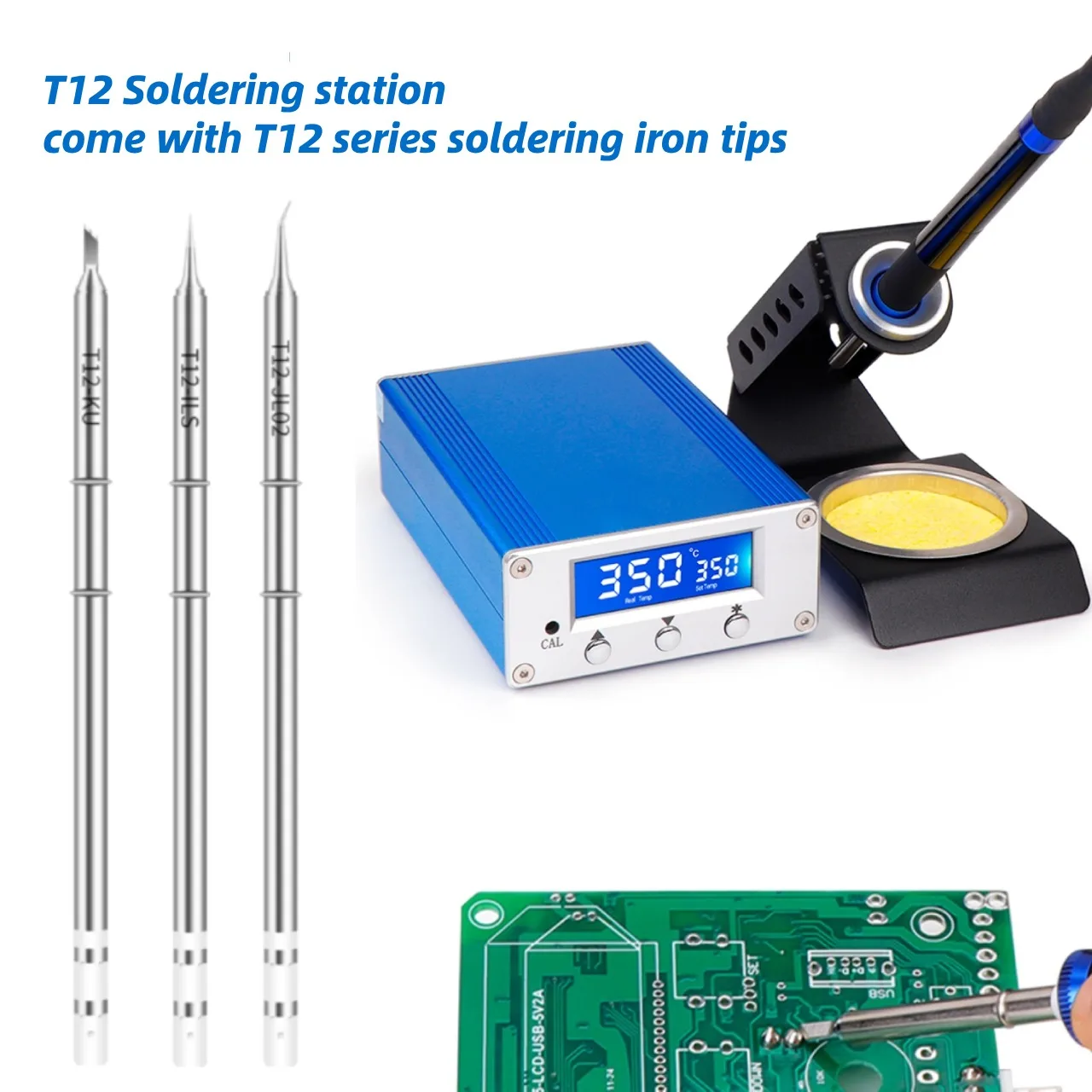 Mini Display a Led T12 stazione di saldatura Kit fai da te strumenti di rilavorazione professionale con punta per saldatore JL02 da T12-K fogli