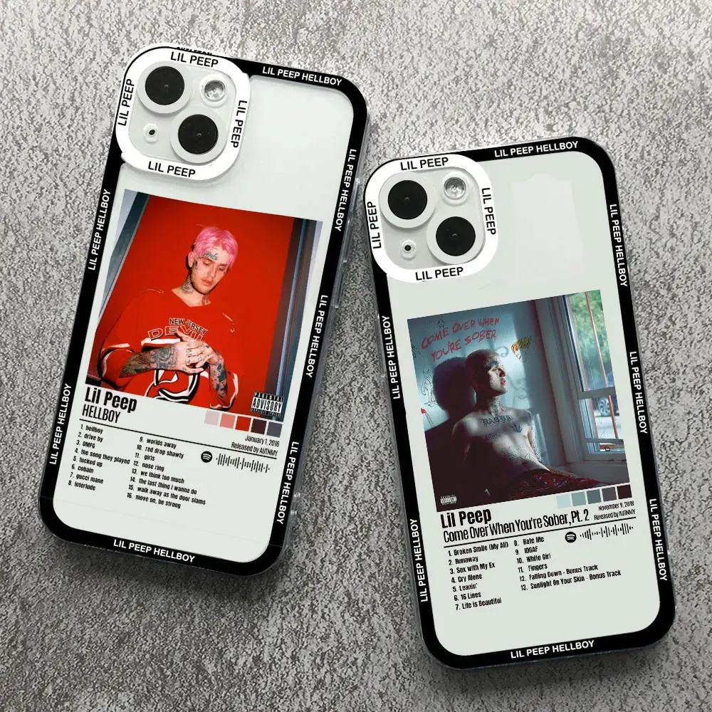 Lil Peep Hellboy Love Phone Case for IPhone 11 12 13 14 15 Pro Max Mini 7 8 Plus XS XR SE2 X Shell Transparent Sotf Cover Fundas