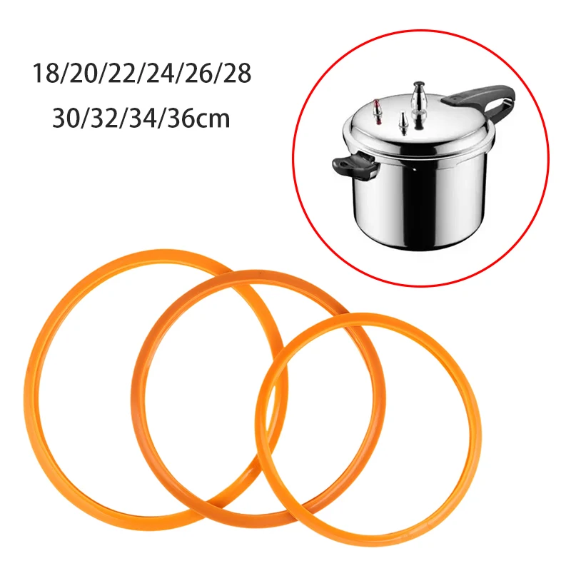 1Pc Silicone Rubber Gasket Sealing Ring High Temperature Resistant For Aluminum Pressure Cooker 18/20/22/24/26/28/30/32/34/36CM‘