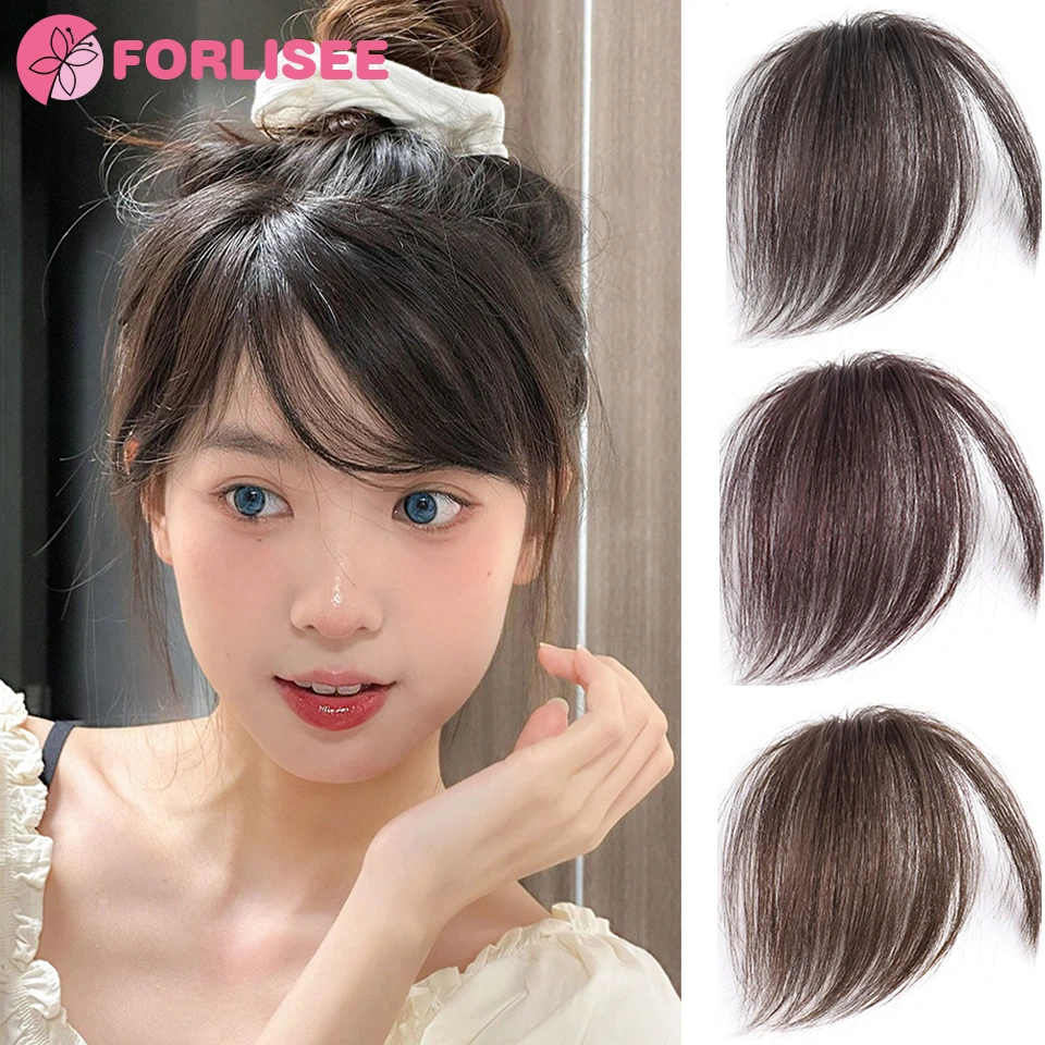 FORLISEE Synthetic Liu Hai Wig [Sweet Girl Ceiling] Oblique Liu Hai Air Liu Hai Invisible And Traceless Forehead Wig Piece