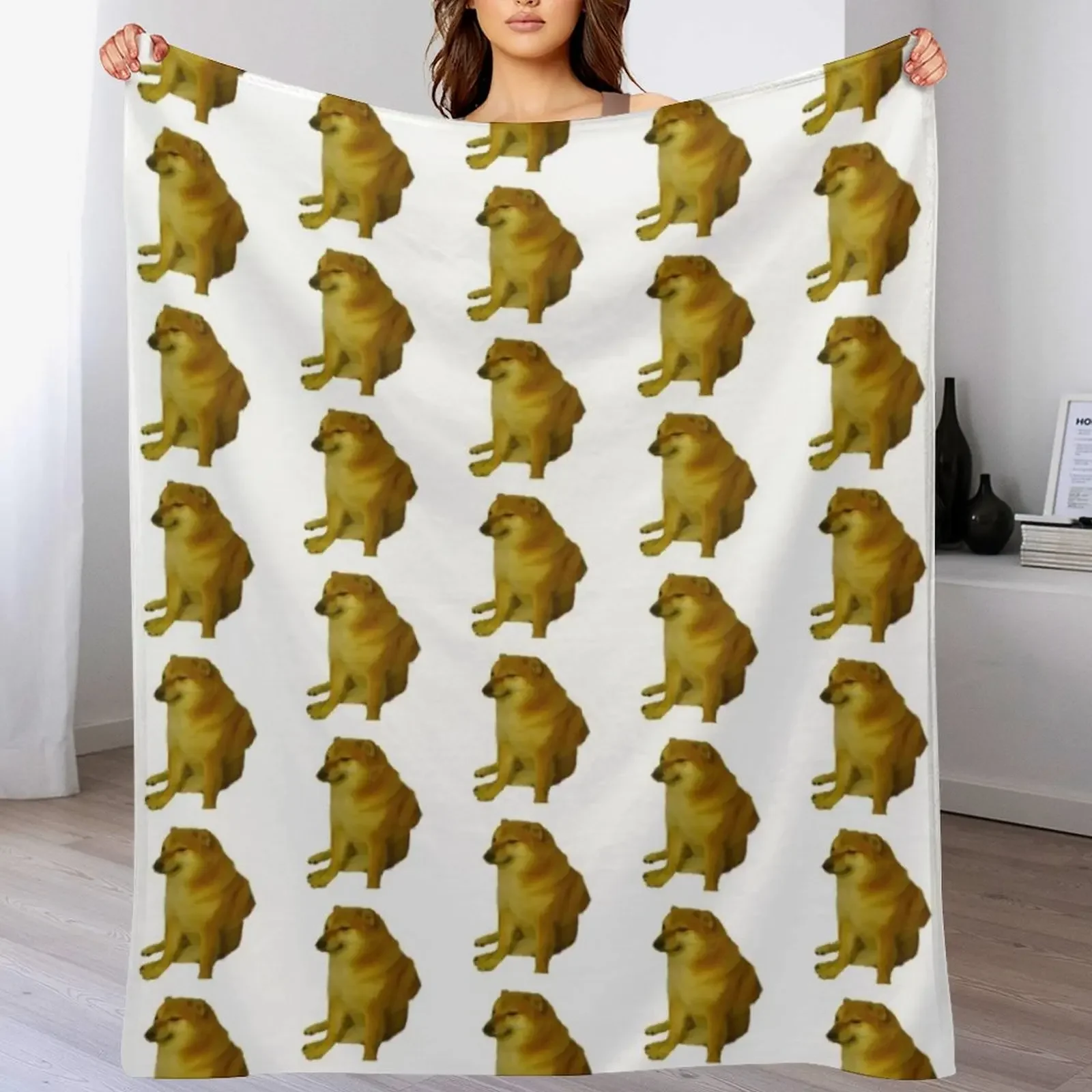 Cheems Throw Blanket Warm Cozy Throw Blanket for Living Room Couch