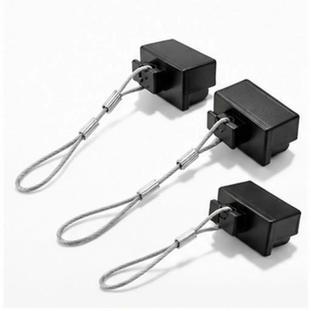 4Pcs Connector Dust Covers Protective Caps Plastic Metal Lanyard Waterproof Dustproof Power Connector Caps for 50A Charging