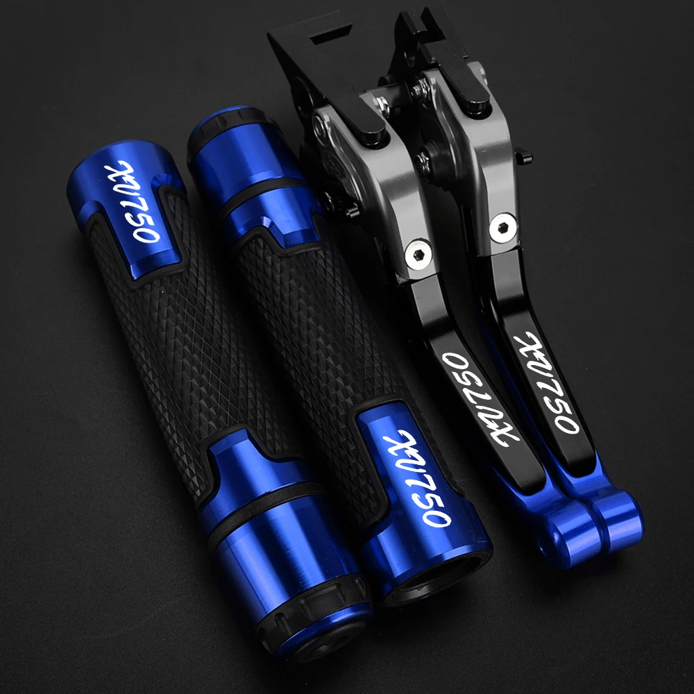 

Motorcycle Accessories Adjustable Brake Clutch Levers Handlebar grips ends FOR YAMAHA XV750 Virago XV 750 XV-750 1988-1997 1996