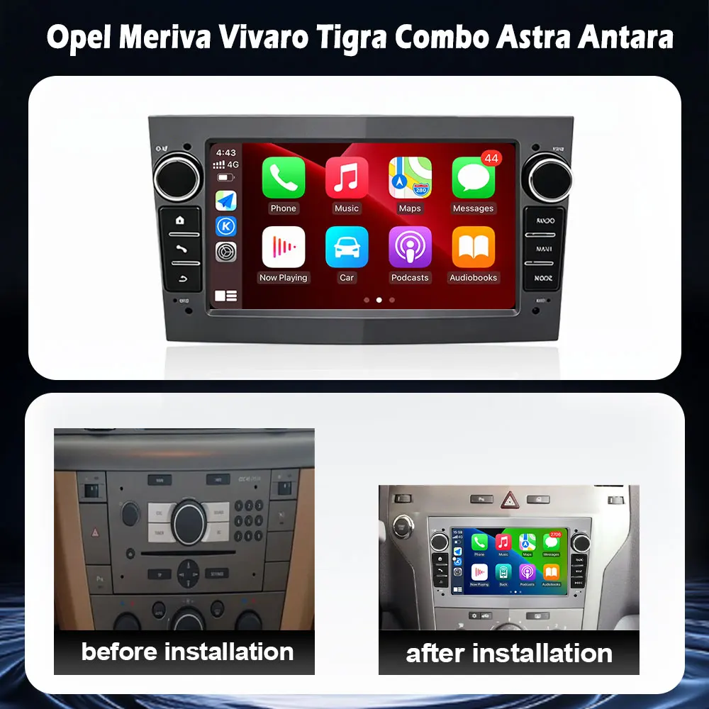 Android Auto Wireless Carplay for Opel Meriva Vivaro Tigra Combo Astra Antara Multimedia Player GPS Navigation Car Radio