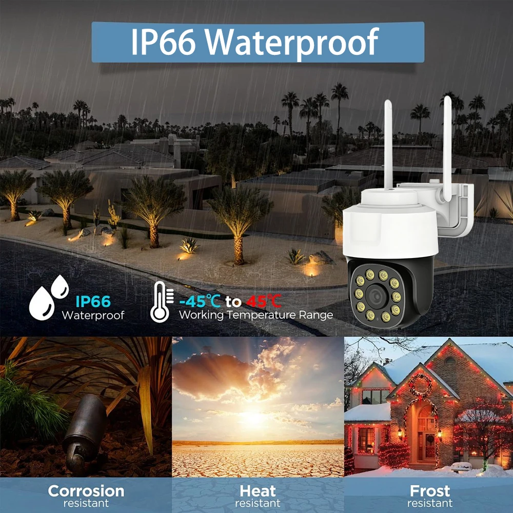 Tuya Smart 5MP HD IP PTZ Camera Outdoor Home Security Auto Tracking Human Detection Camera WIFI CCTV Surveillance Camera