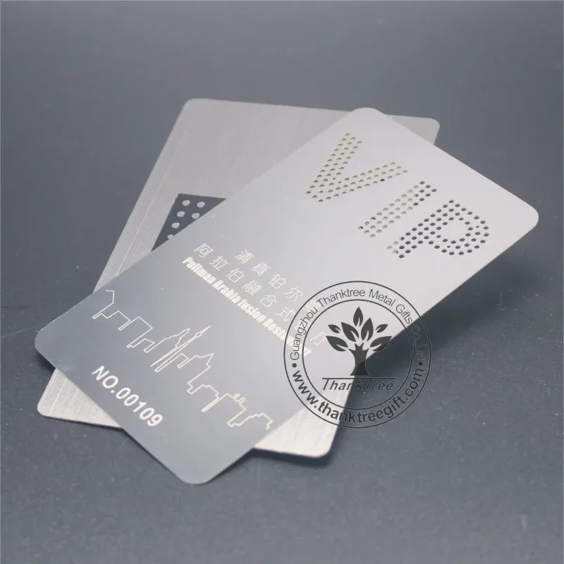Custom Shape Stainless Steel Business Card Professional Custom Metallic Business VIP Cards Metal Name Cards