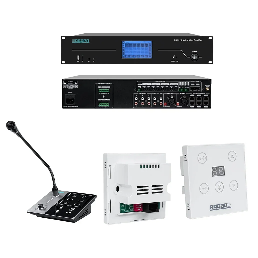 

2026 Premium High Performance 6 Channels Power Amplifier 6*120w 6*240W Audio Matrix Amplifier with Remote Control