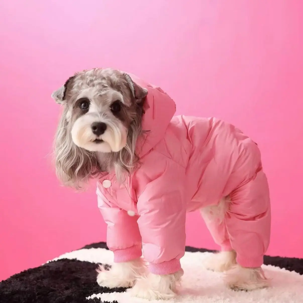 Autumn and Winter Pet Pink Four Leg Cotton Jacket Pet Schnauzer Bear Small and Medium Sized Dog Clothes for Small Dogs