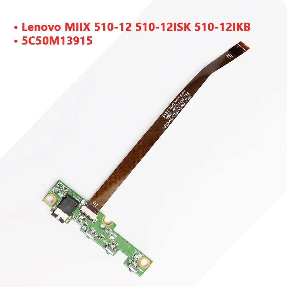 Dla Lenovo MIIX 520-12 520-12ISK 510-12 510-12ISK Laptop Audio gniazdo słuchawkowe przycisk zasilania przełącznik tablicy akcesoria do naprawy