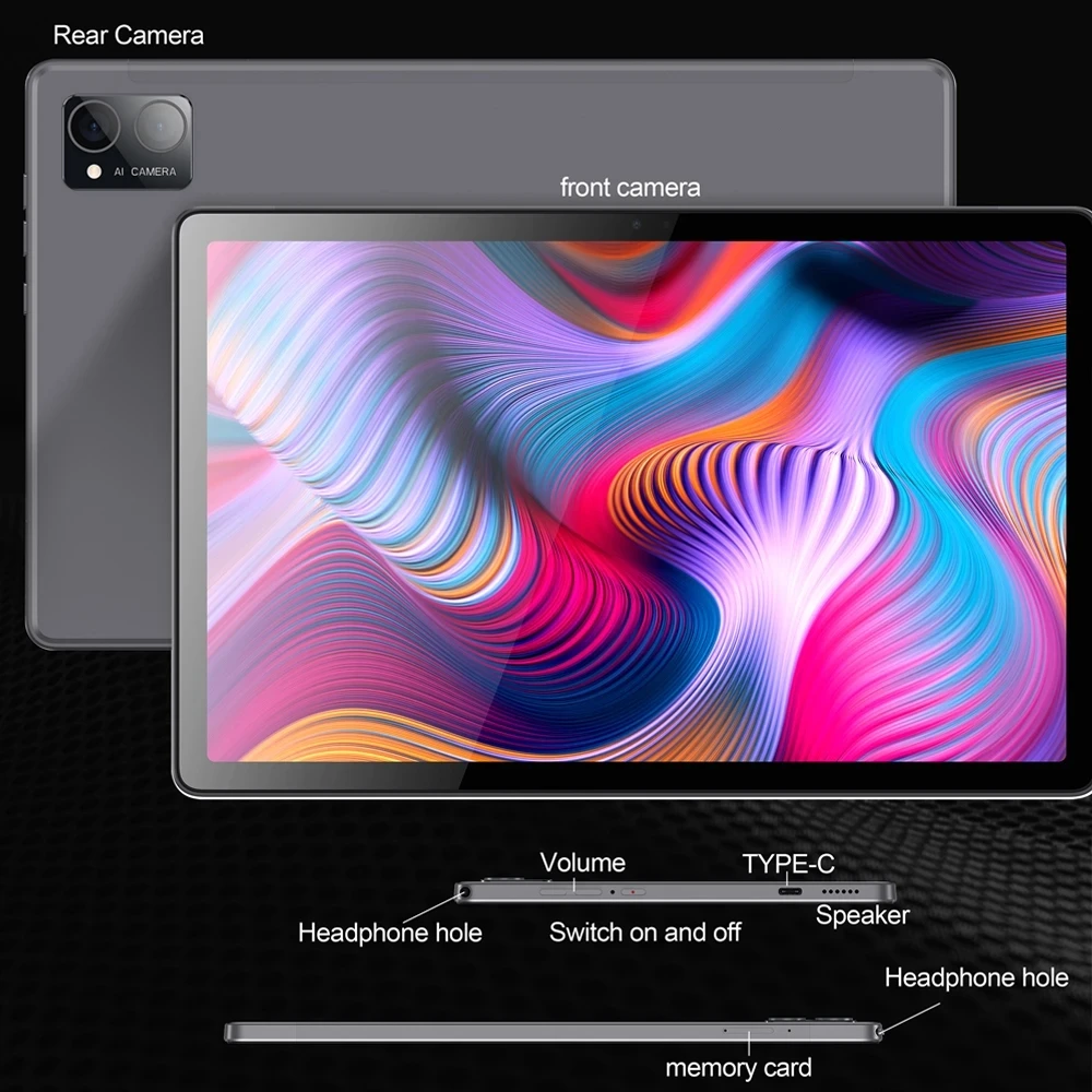 تابلت بشريحتين LTE ، Type-C ، حافظة معدنية ، أندرويد 12.0 ، 8 جيجابايت رام ، 256 جيجابايت روم ، 4G ، 5G ، 8000mAh ، 10.36 بوصة