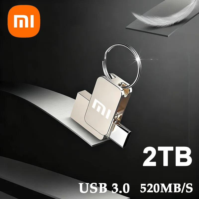 محركات أقراص فلاش Xiaomi 2 تيرا بايت USB 3.0 عالية السرعة معدنية بندريف 1 تيرا بايت 512 جيجابايت 256 جيجابايت محركات أقراص USB عصا ذاكرة للهاتف السيارة والكمبيوتر PS5 #1