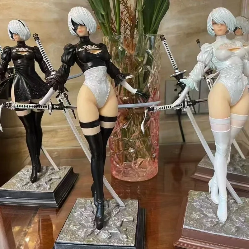 

Фигурка NieR Automata 2B из ПВХ, 27 см, статичная, коллекционная, для демонстрации, украшение для стола, игрушка, подарок для фанатов игр, новинка 2026 года