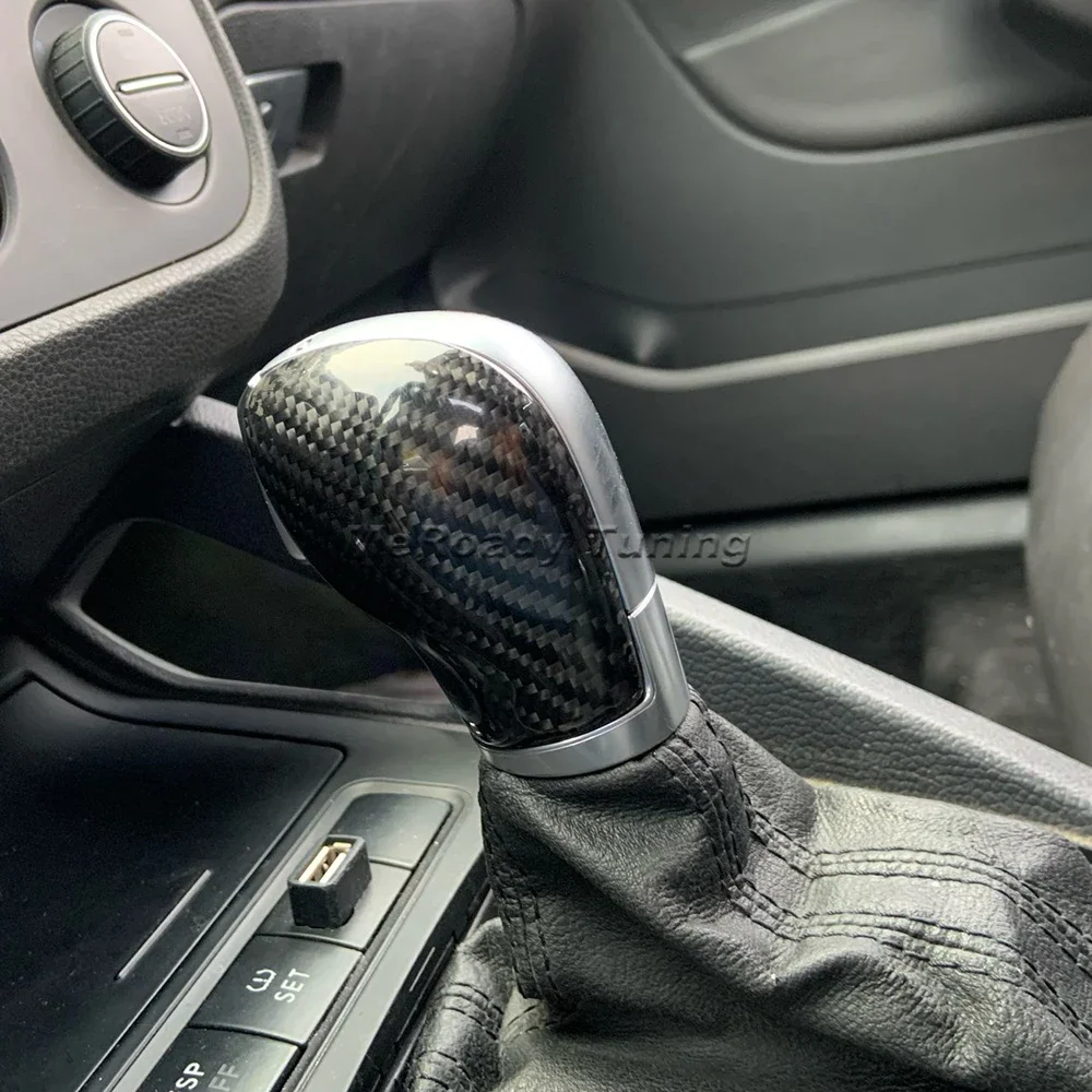 Forge Carbon Fiber Shift Knob DSG Gear stick cover for VW Golf 7 GTI Passat B7 B8 Bora Tiguan MK2 Scirocco Jetta Mk6 interior