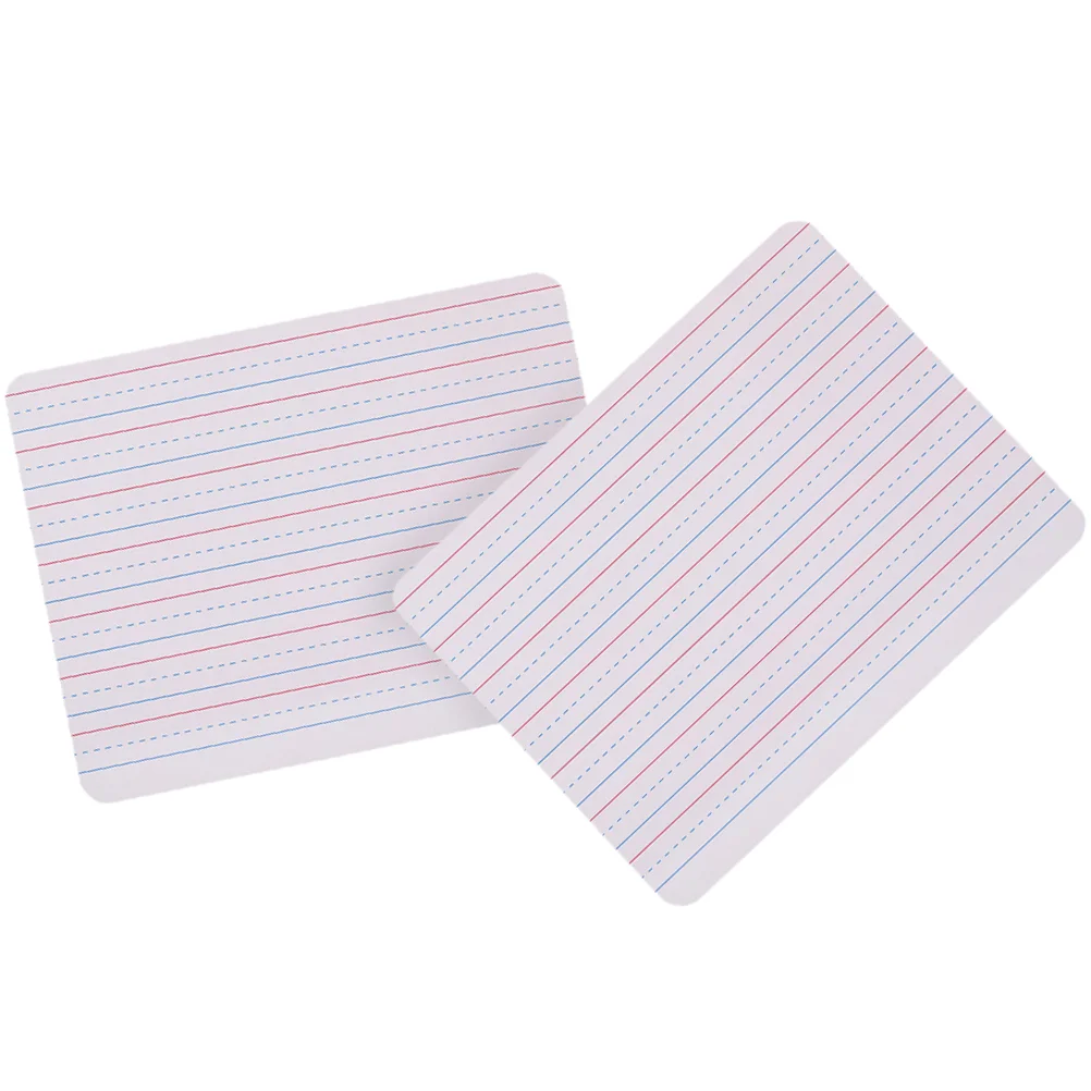 2 Pcs Whiteboards for Conference with Lines Handheld Writing Word Small Dry Erase Learning Wood