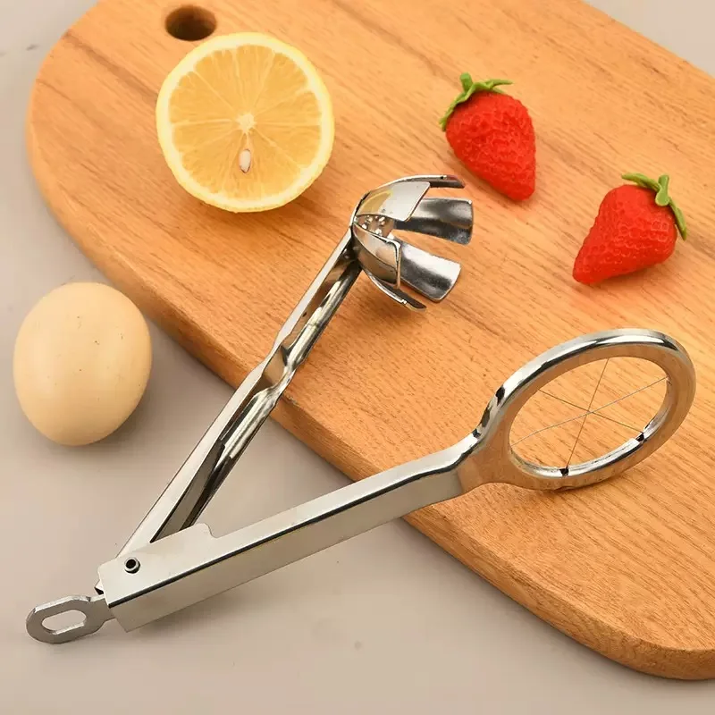 6 Half and Half Equal Division 304 Stainless Steel Egg Cutter Garlic Clove Divider Kitchen Convenient Tool Kitchen Gadgets Smart