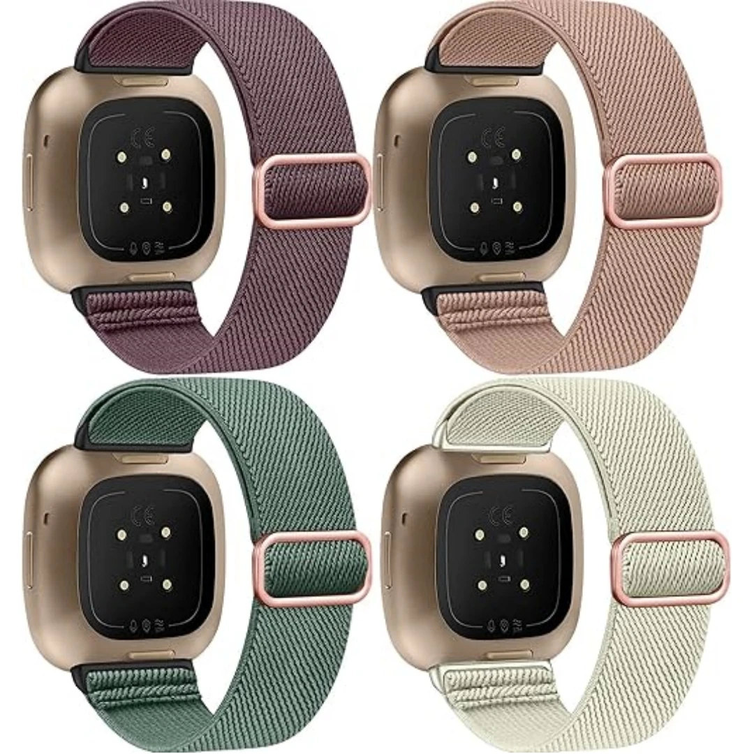 Fitbit Versa 3/4 & Sense/2 Bänder – Sportgurte aus dehnbarem Stoff, Herren/Damen