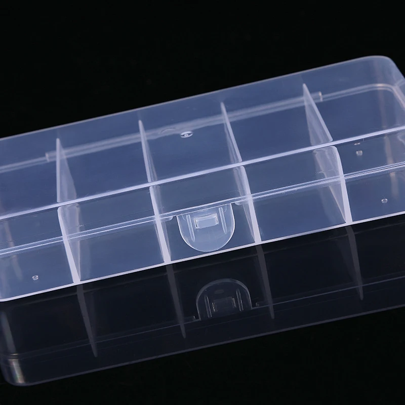 5 Grid Plastic Storage Box With Cover，Transparent Makeup Organizer Bead Fish Hook Hair Clip Sundries Container