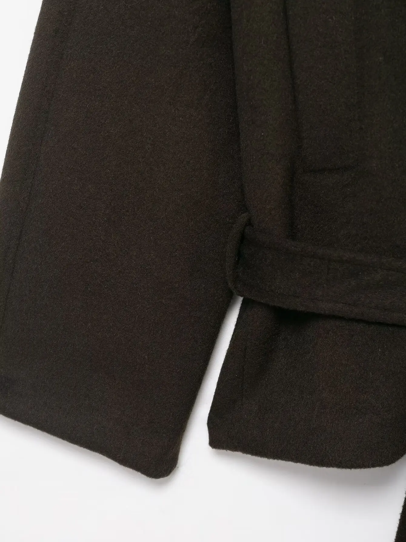 Damska kurtka wełniana z futrzanym kołnierzem, z długim rękawem, z paskiem, w jednolitym kolorze, modna i uniwersalna, nowy styl na jesień i zimę 2025.