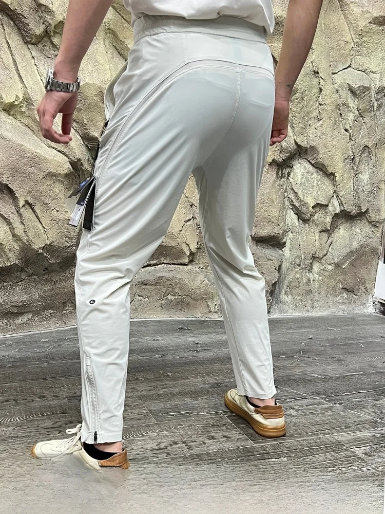 

Leavo Johnson Men's Summer Ultra-Thin Breathable Casual Pants Straight Leg Zipper mid Waist Youthful Spring Summer Faion