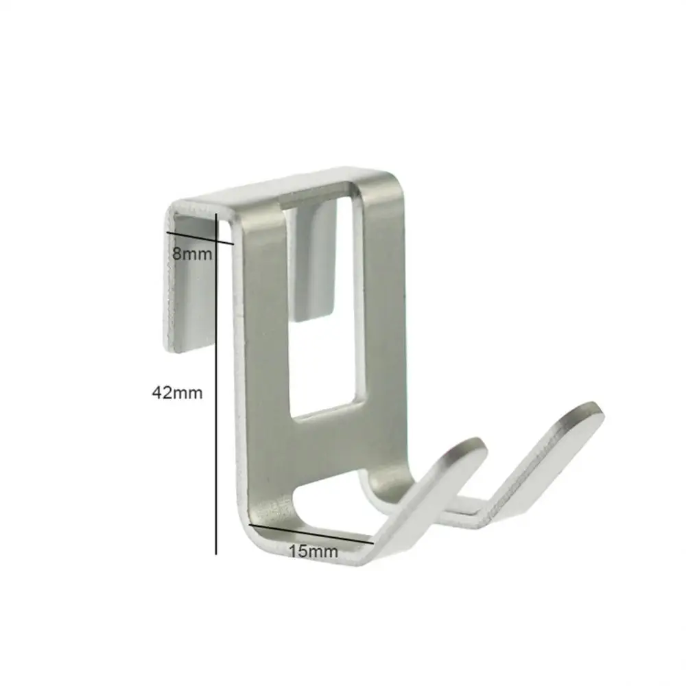 Aluminum Hooks Shower Glass Door Hook Free Bath Towel Hole Towel Racks Traceless Adhesive Tape Shaver Holder Rack Robe Hooks