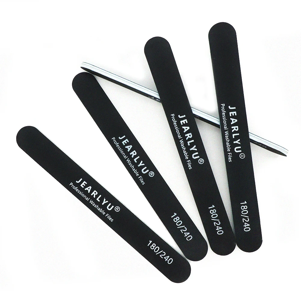 

30Pcs Washable Nail File 180/240 Grit Manicure Supplies Nail Sanding Files Remove Gel Acrylic Nails Durable Pedicure Buffer File