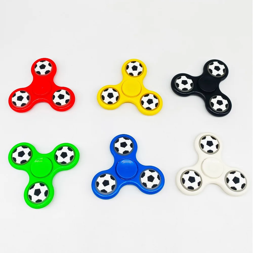 6/12Pcs Three-leaf Football Pattern Fidget Spinner Kids Birthday Baby Shower Wedding Guest Gift School Reward Carnival Gift Pack