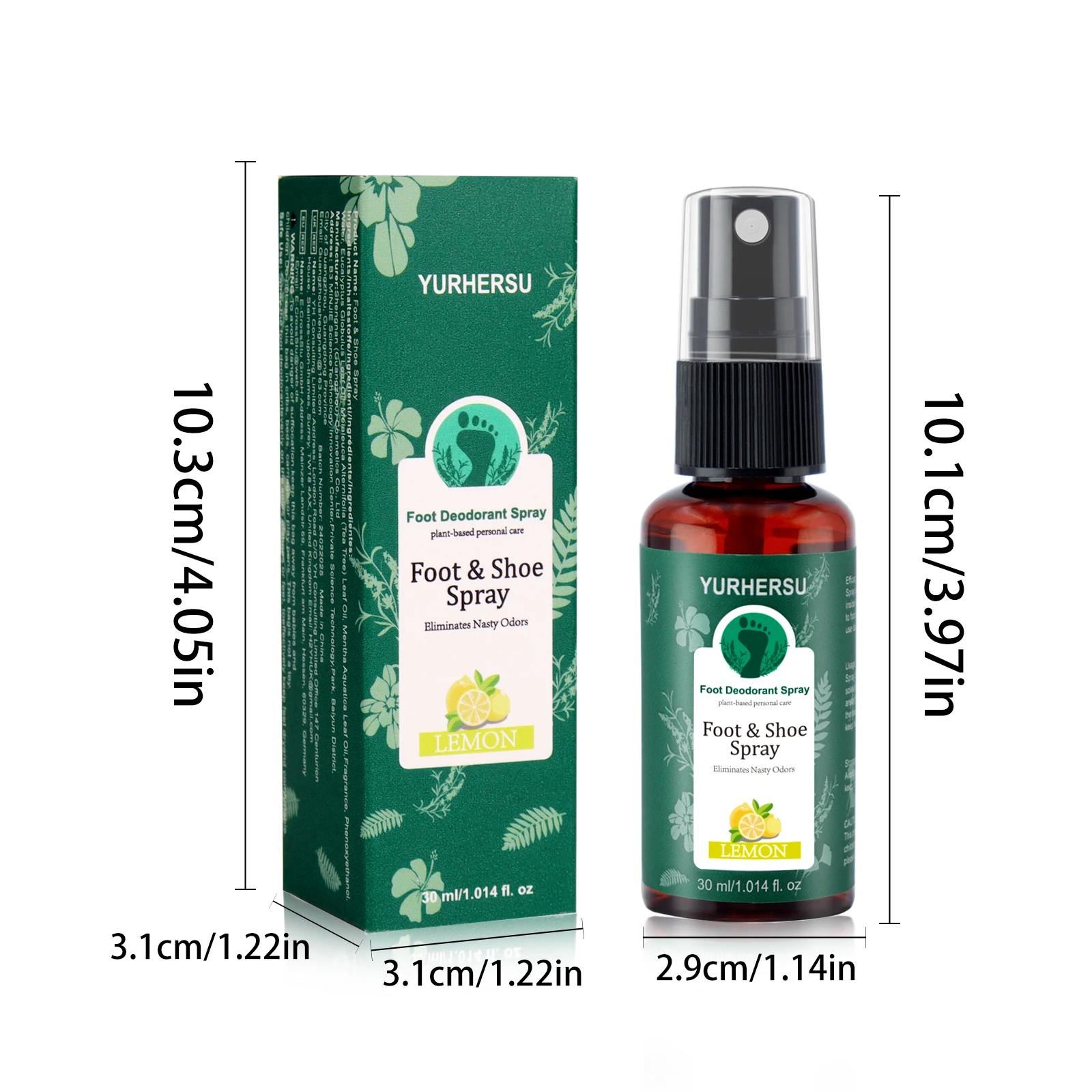 Lemon Fresh Foot Deodorant Spray For Odour Control And Dry Feet_voghion.com